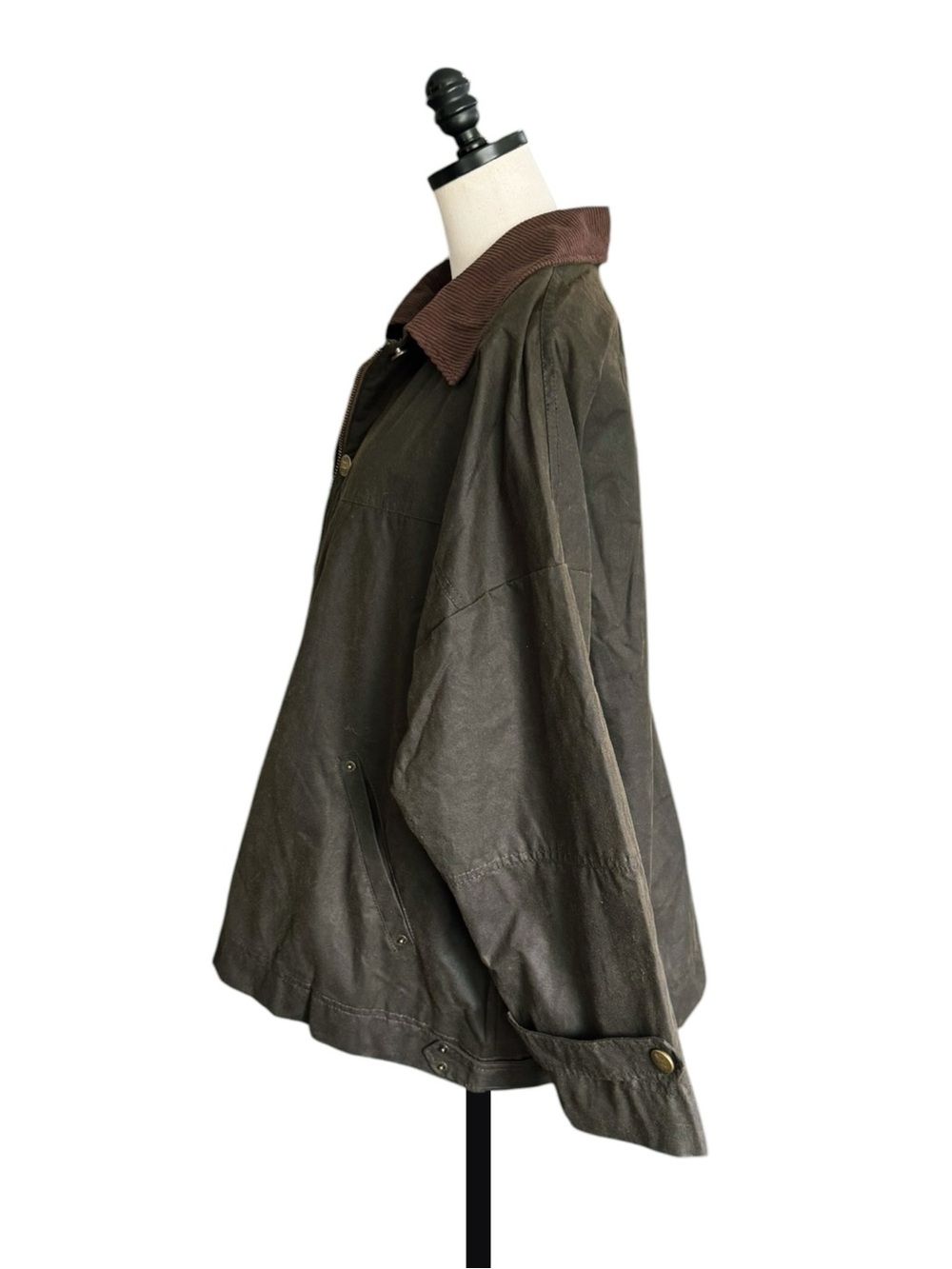 Free People We The Free Cori Waxed Barn Chore Jacket in Olive | NWT - Picture 6 of 15